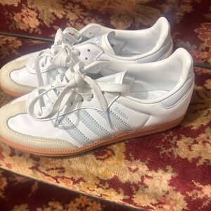 adidas Originals Samba OG "Ftwr White/Halo Blue" Women's Shoe size 7